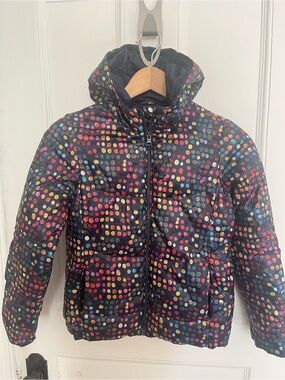 Kids Multicolor Dot Puffer Jacket